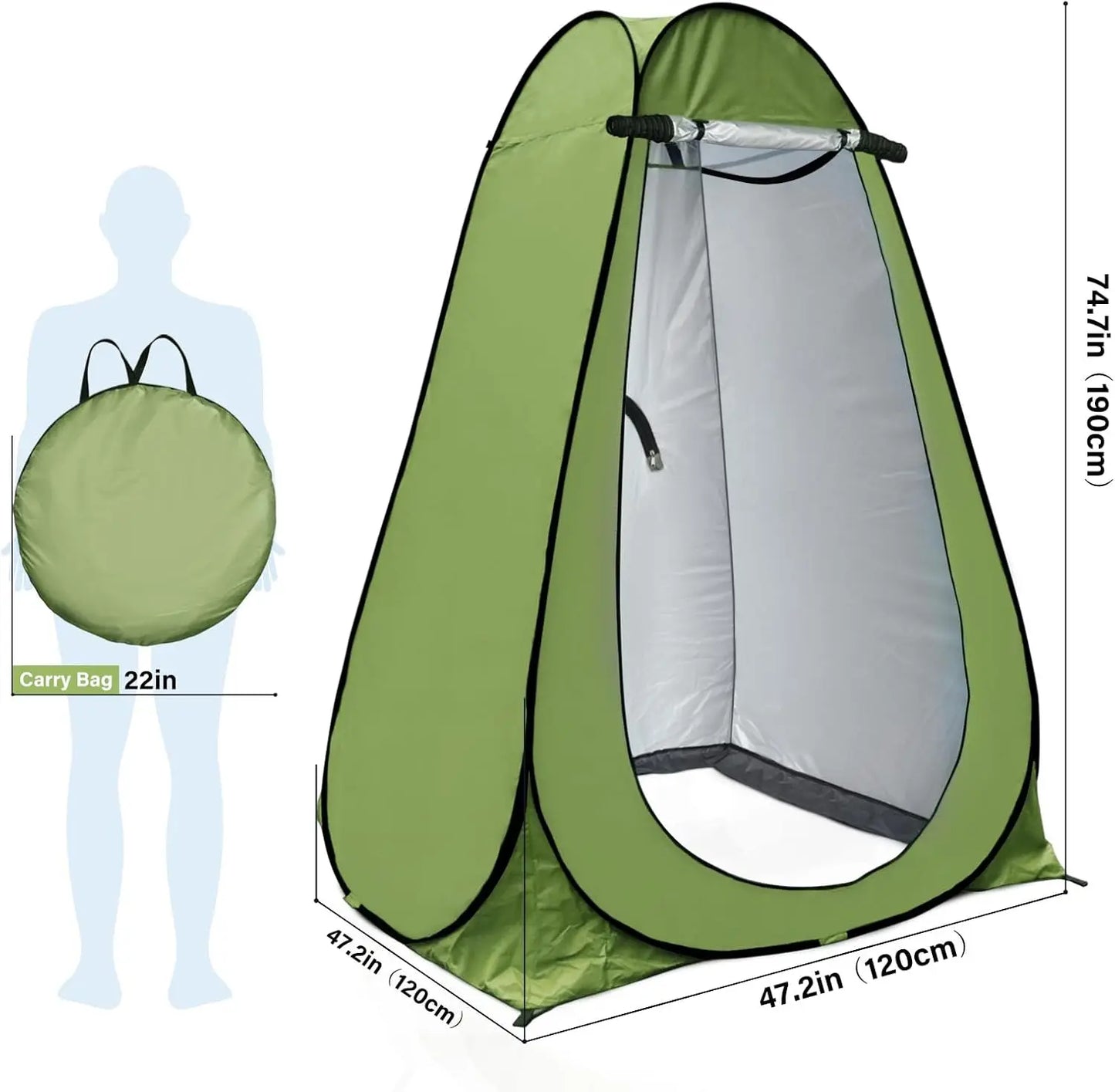 Blue Pop Up Privacy Shower Tent