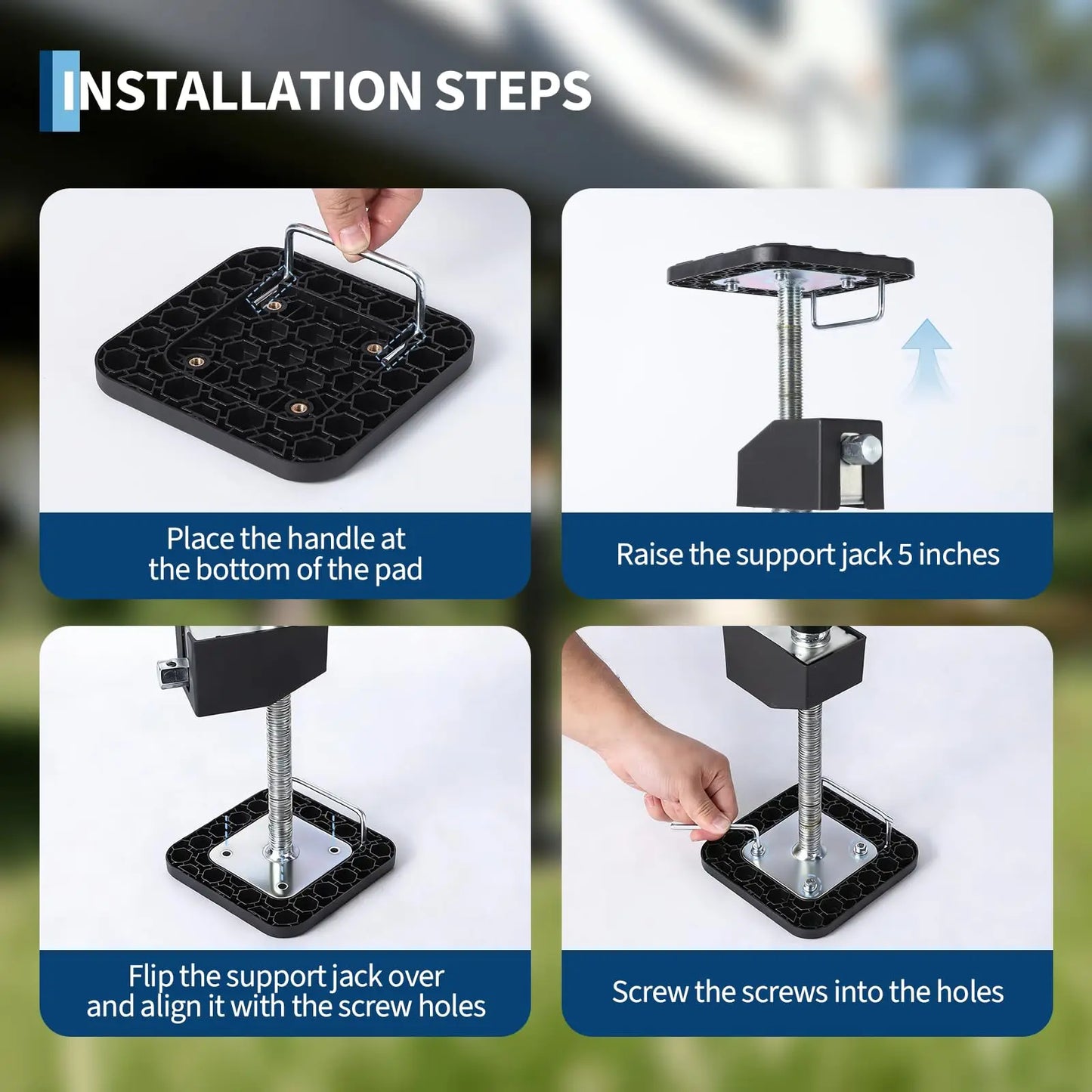 RV Slide Out Stabilizer Jacks 20,000 Lbs Quick Lift Adjustable 4 Pack