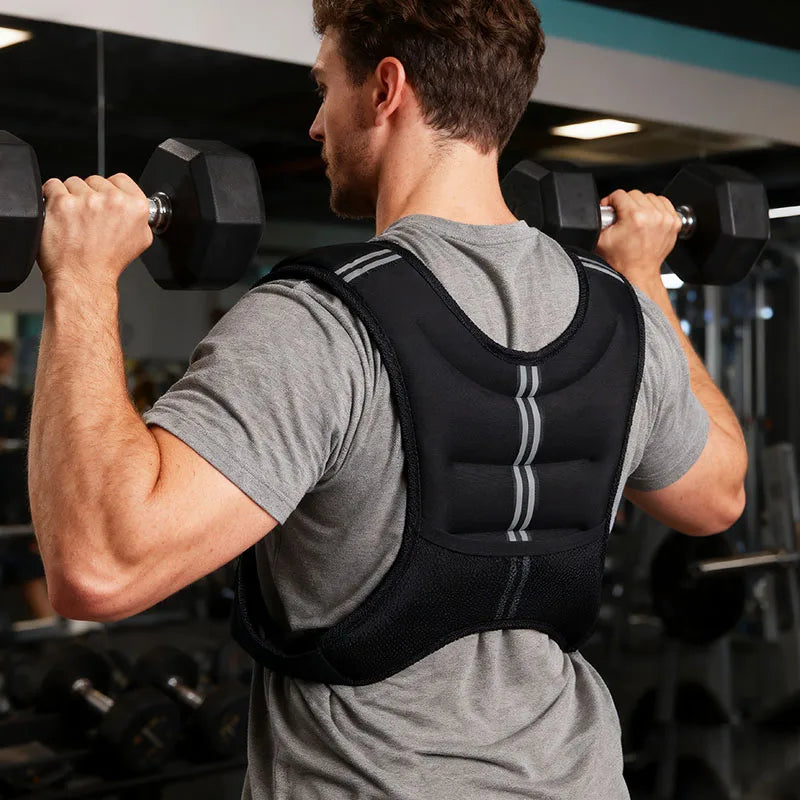 Reflective Weighted Vest for Running, Fitness, and Strength Training