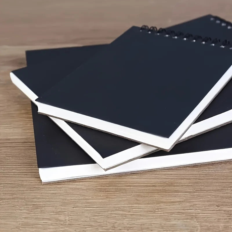 4-Pack A6 Premium Art Sketchbook Set , with a top spiral binding, suitable for artistic painting and sketching. Perfect gift for
