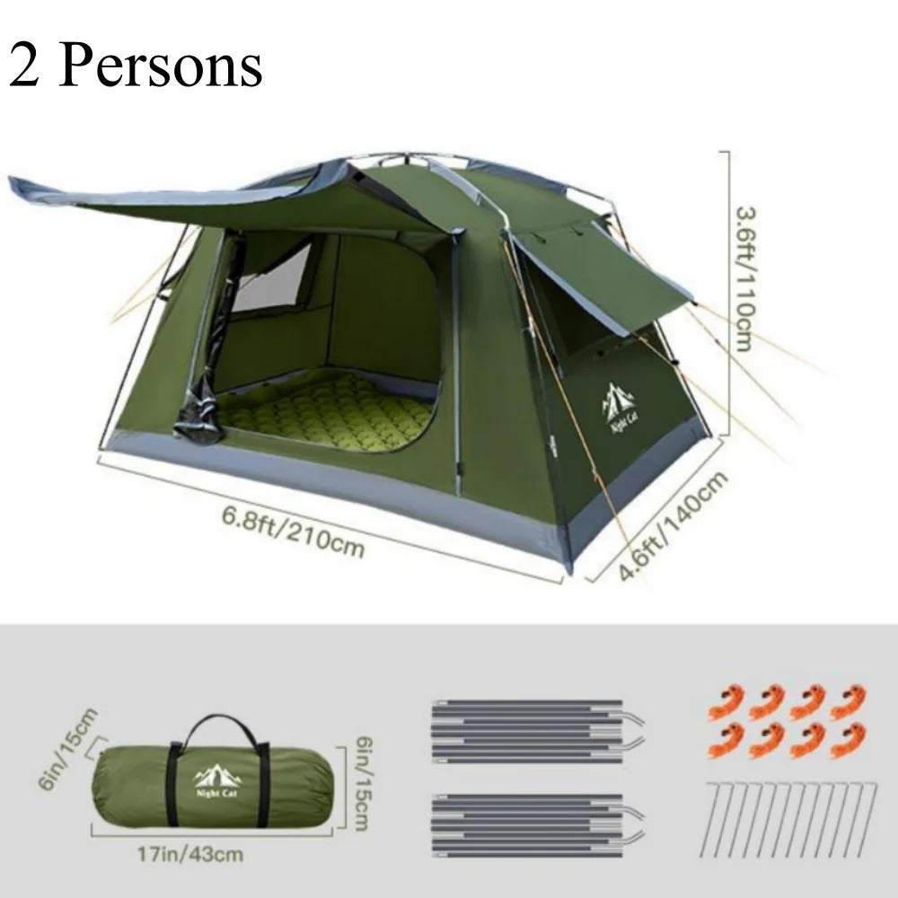 Night Cat Two Person Backpacking Tent Waterproof Quick Setup