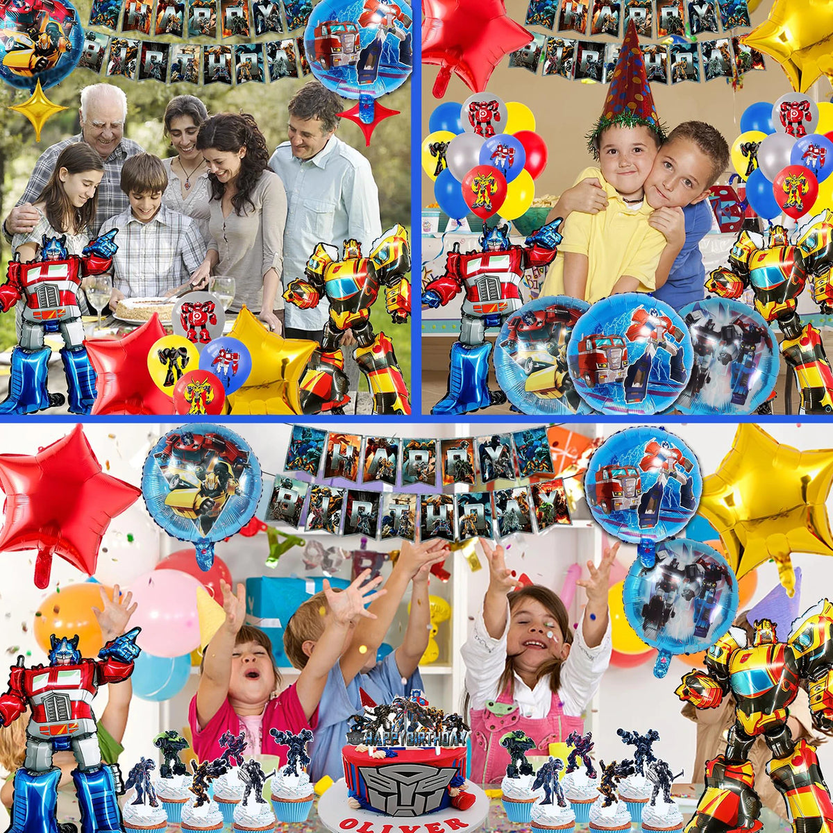 Hasbro Transformers Birthday Party Decorations Set With Balloons And Banner