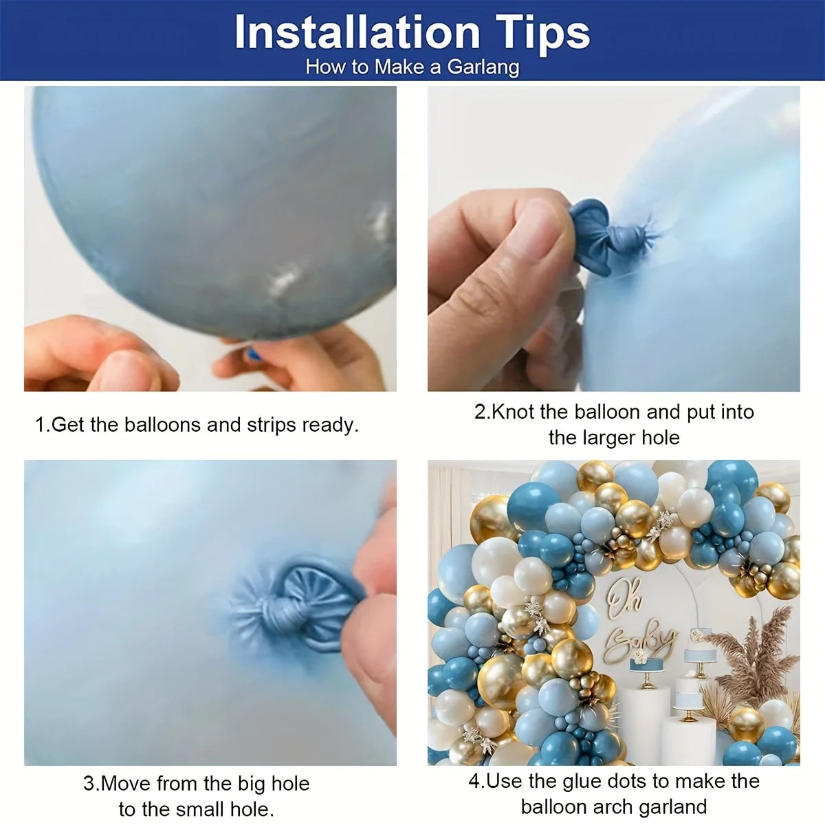 136 Piece Latex Balloons Garland Kit Beach Ocean Theme