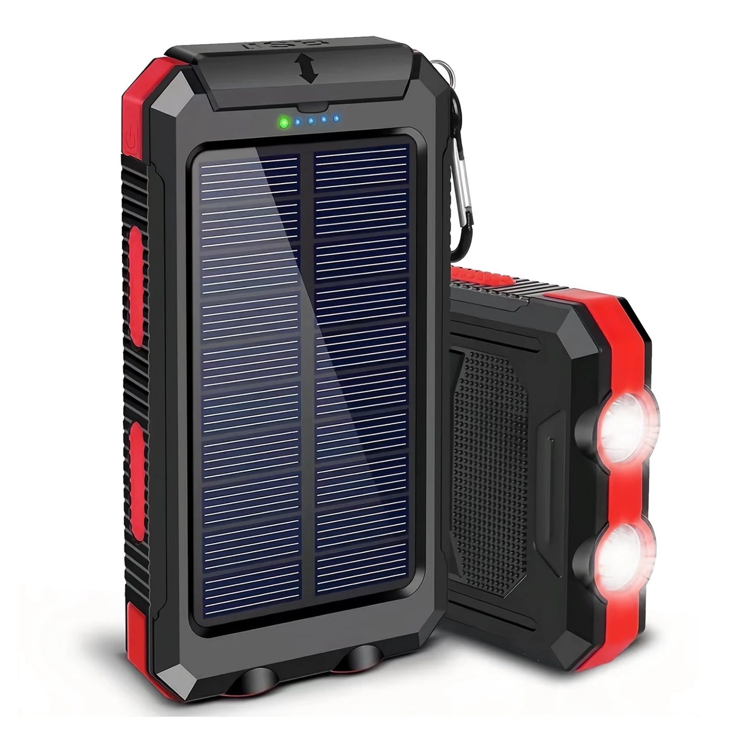 10000mAh Solar Power Bank Waterproof Outdoor Dual USB Ports