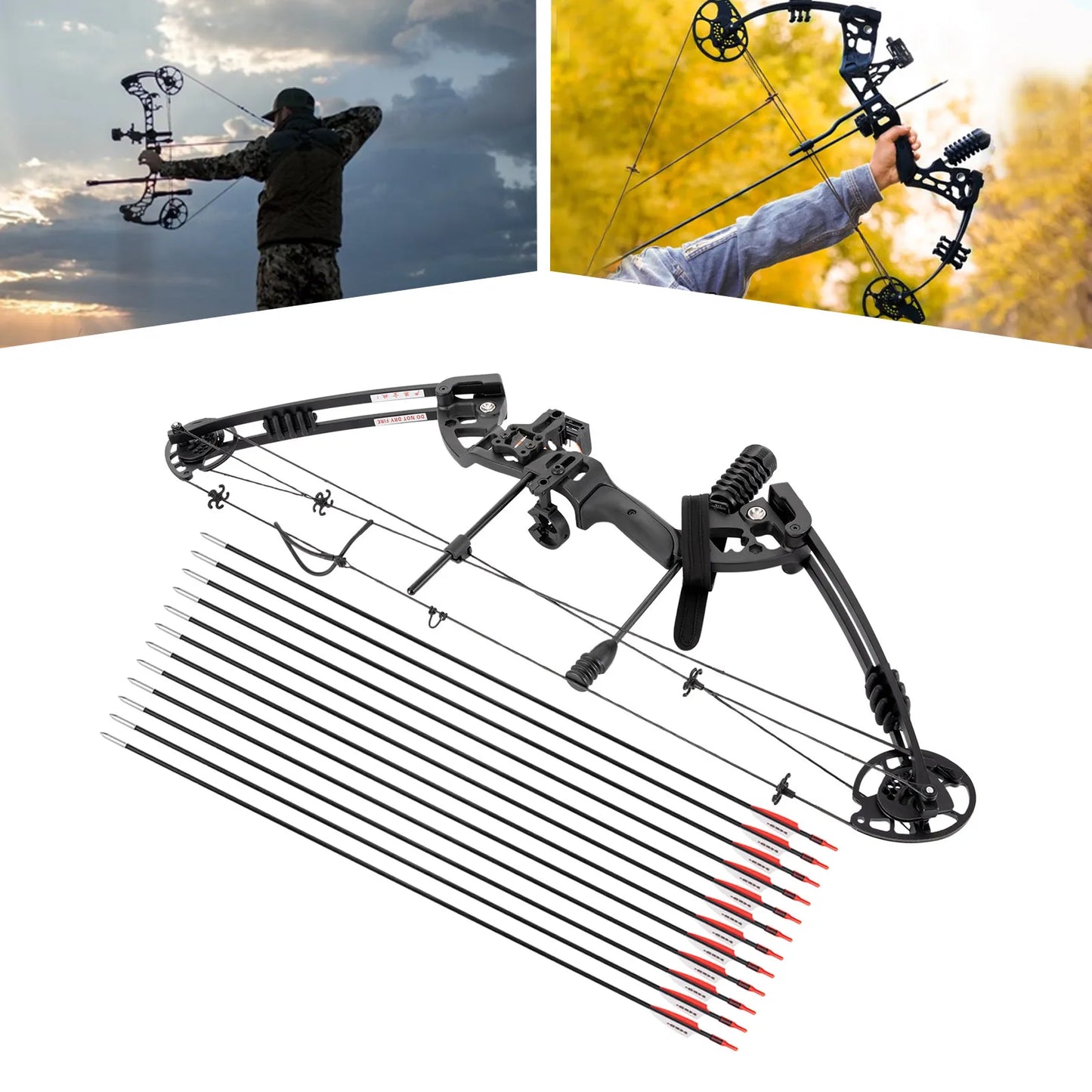 Compound Bow Set Right Hand Adults 30 55lb Draw Weight