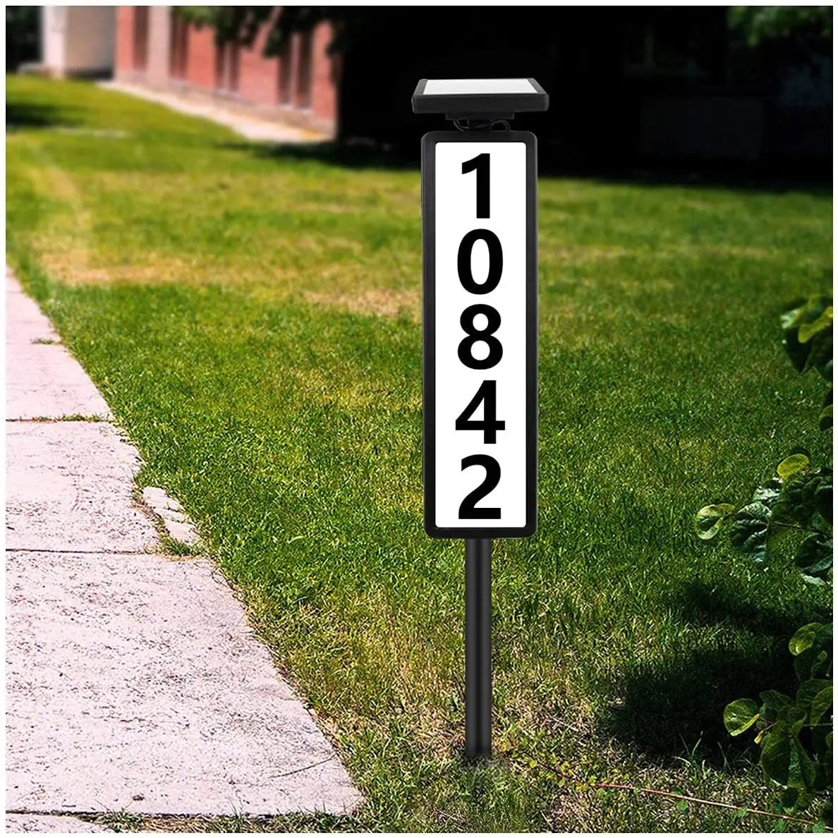 Solar Powered Door Sign Lights Ground Insert Lawn Lamps