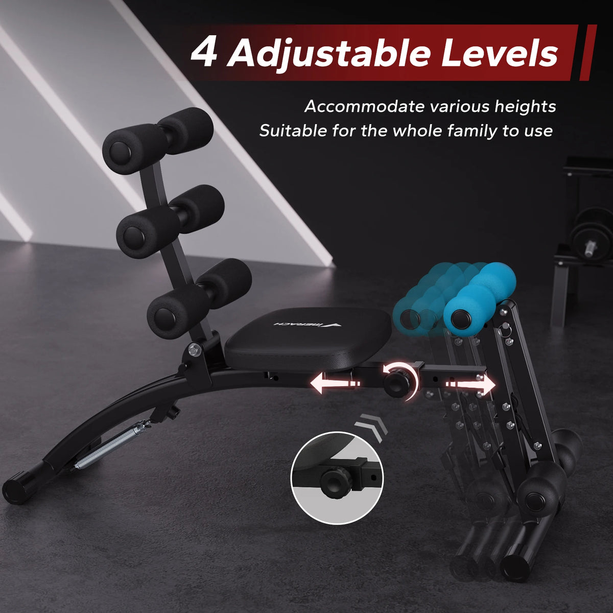 MERACH Adjustable Ab Trainer Machine for Home Gym Core Workouts