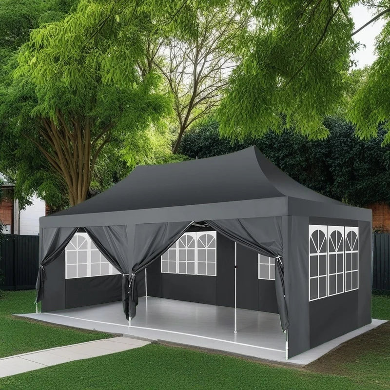 COBIZI Pop Up Canopy Gazebo With Six Sidewalls For Outdoor Events