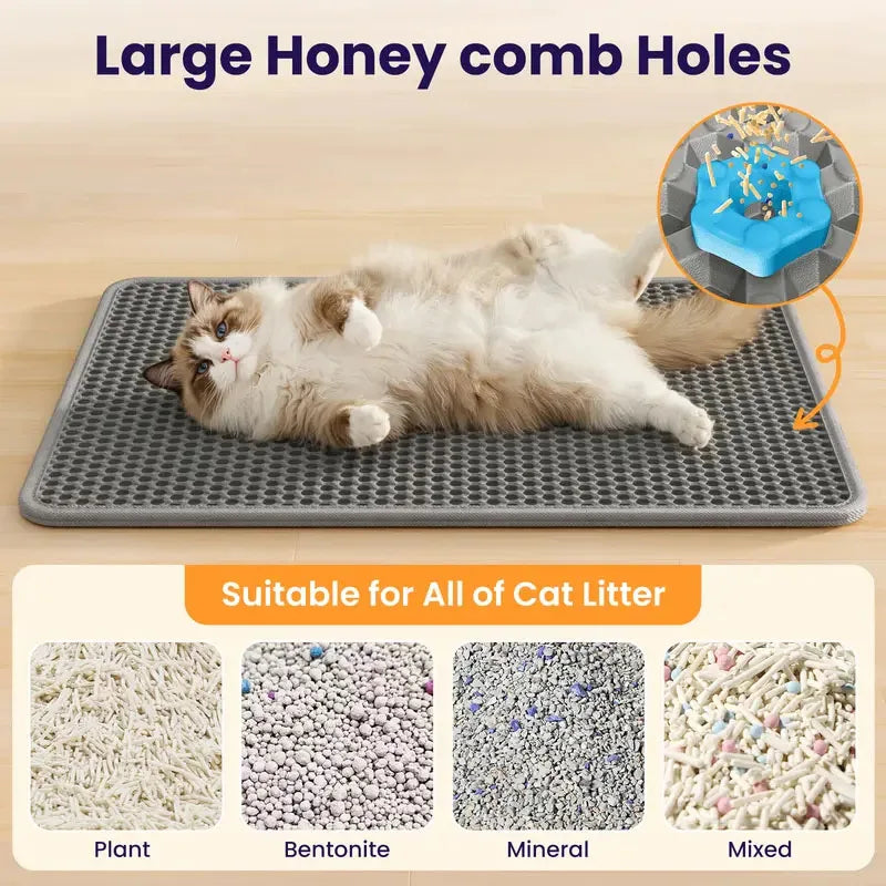Foldable Eva Cat Litter Mat Double Layer Waterproof Pet Guard