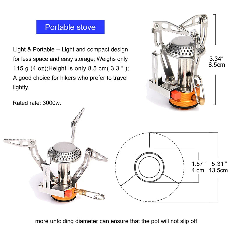 Widesea Camping Cookware Set Portable Stove Pot Kit With Utensils