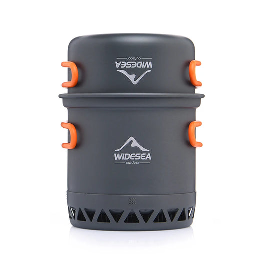Widesea Portable Camping Cookware Set With Pot Kettle And Utensils