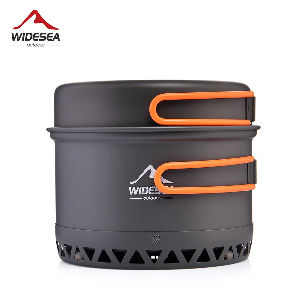 Widesea Portable Camping Cookware Set With Pot Kettle And Utensils