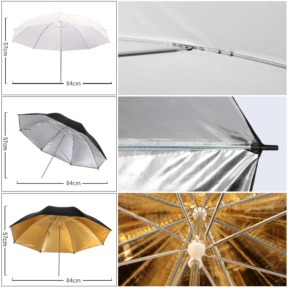 SH Studio Softbox Lighting Kit With Backdrop Stand Reflector
