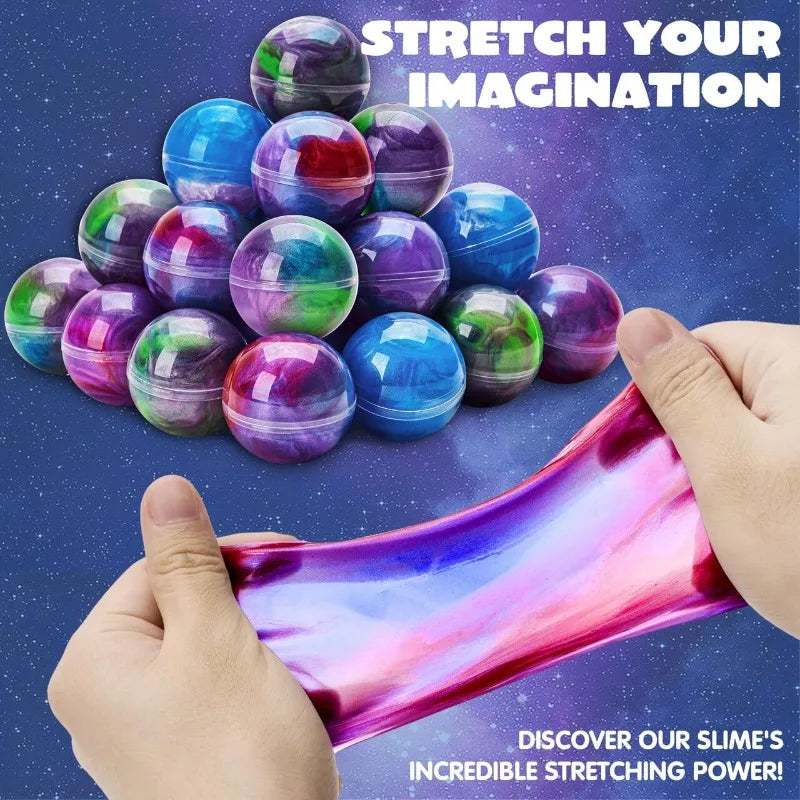 Galaxy Slime Ball Toys 24 Pack Party Favors For Girls And Boys