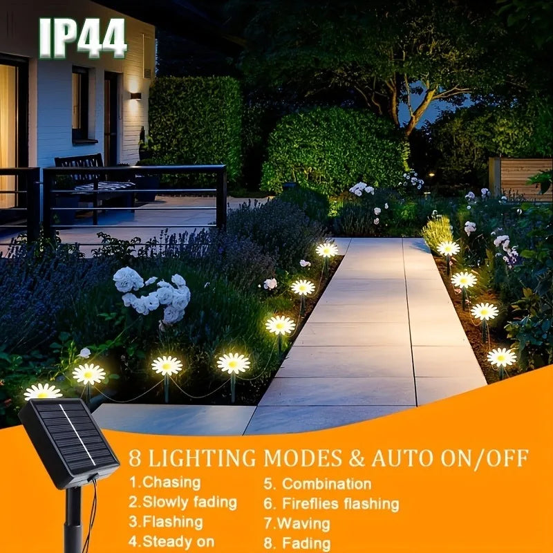 Solar Daisy Path Lights for Outdoor Gardens and Landscape Decoration