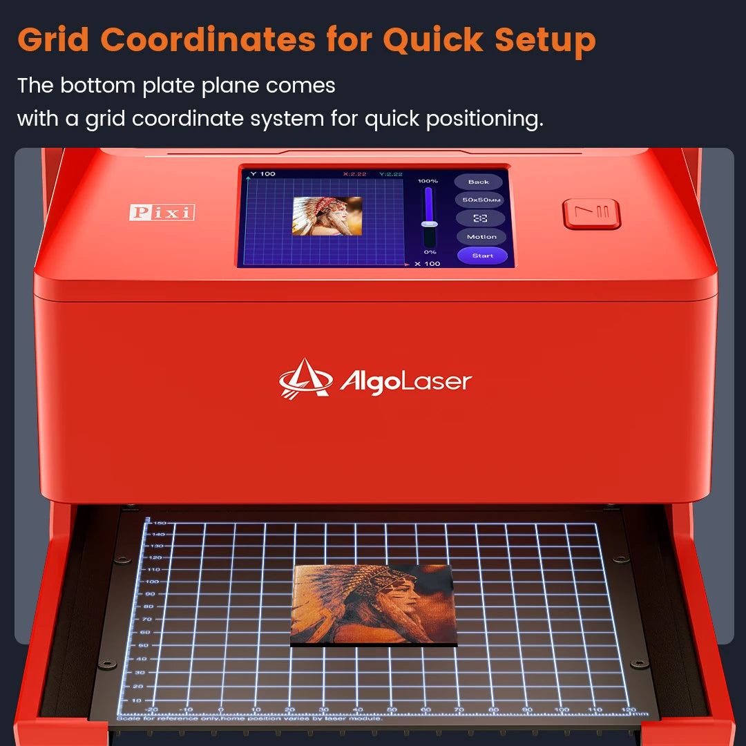 AlgoLaser PIXI Fully Enclosed Portable Laser Engraver With Touchscreen