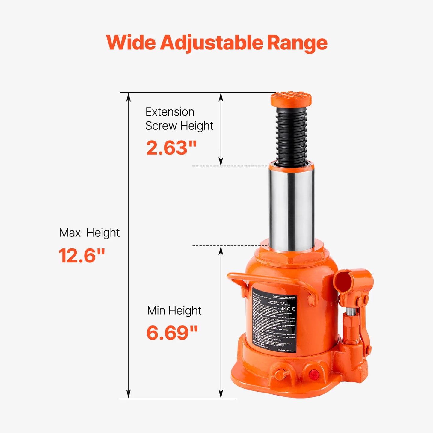 SucceBuy Hydraulic Bottle Jack 20 30 50 Ton Long Handle
