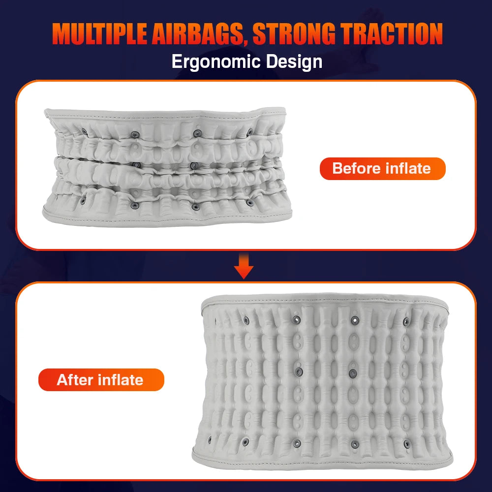 PASTSKY Rechargeable Heating Lumbar Traction Back Massage Support Device