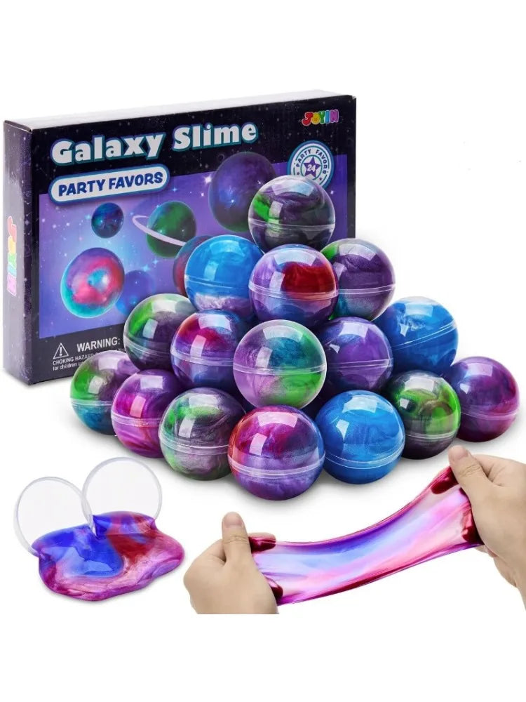 Galaxy Slime Ball Toys 24 Pack Party Favors For Girls And Boys