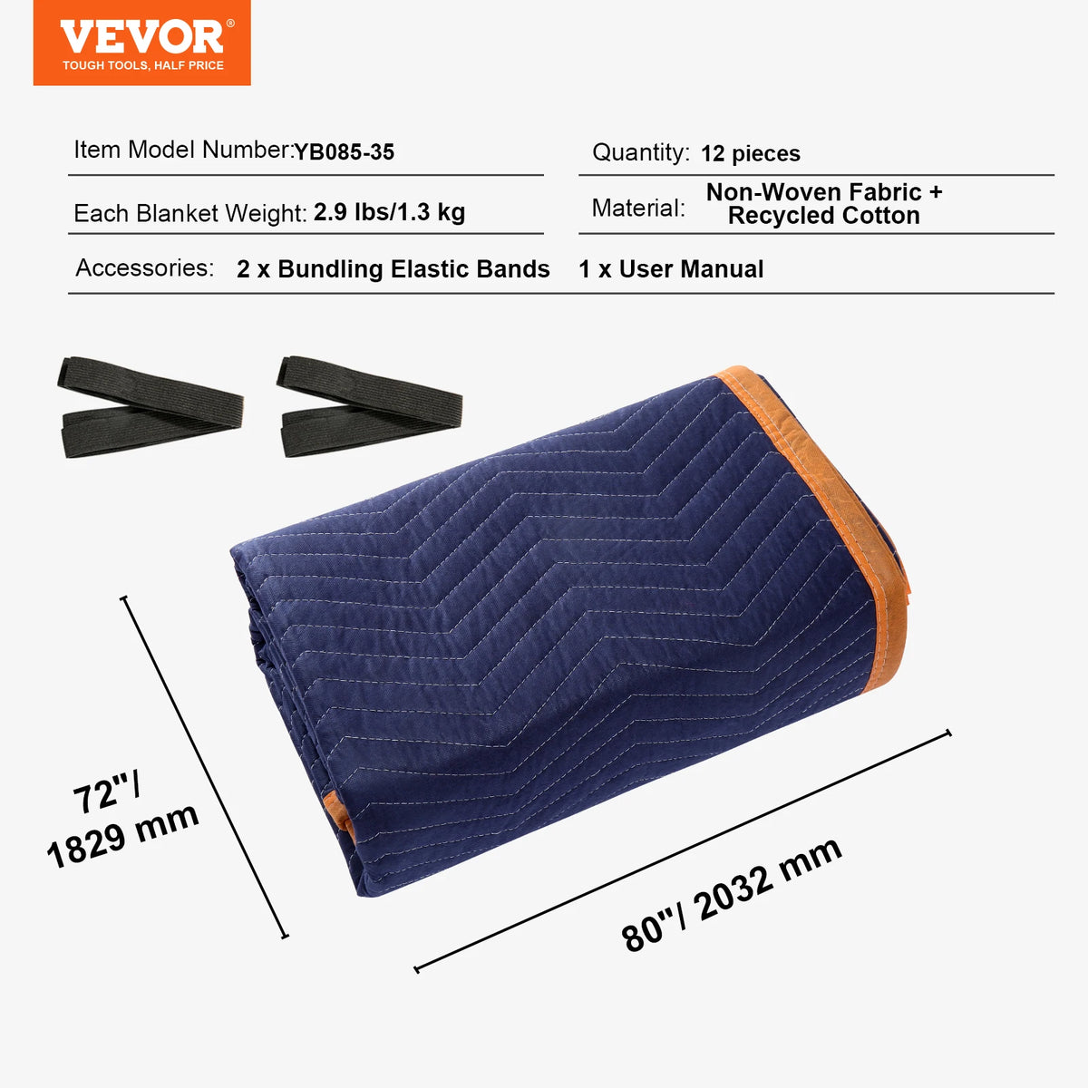 SucceBuy Heavy Duty Moving Blankets Furniture Protection Pads