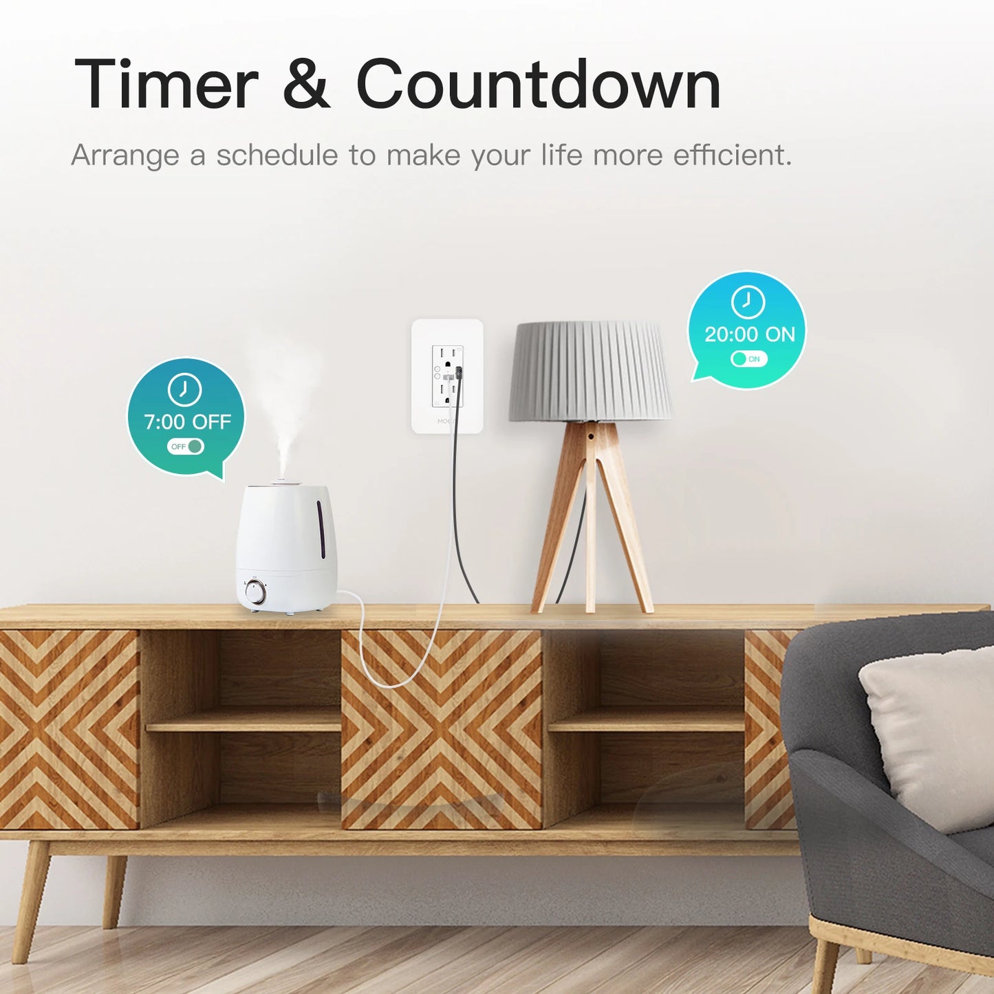 MOES WiFi Smart Power Wall Socket With USB Type-C Outlet, Alexa And Google Home