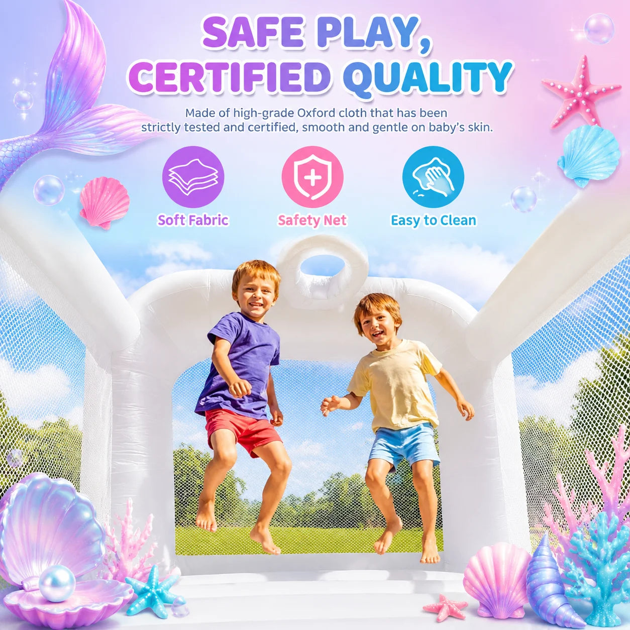 VANCEN Arch Inflatable Bounce House With Slide For Kids