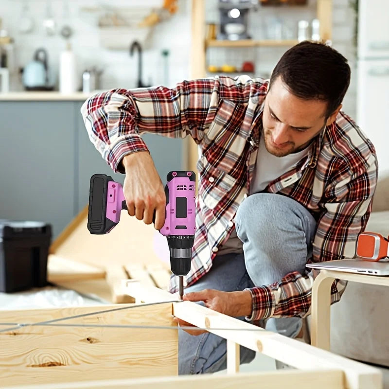 Professional 21V Brushless Cordless Drill Kit With Dual Lithium Batteries