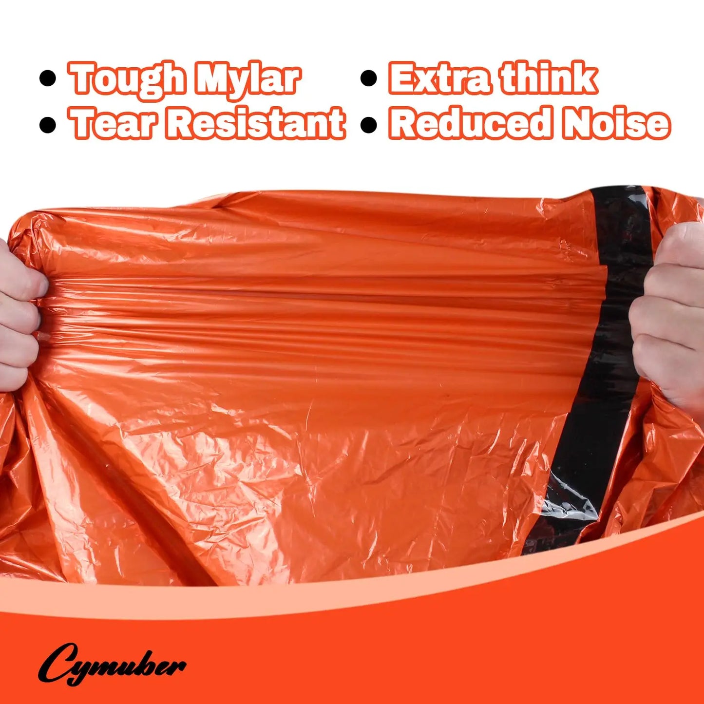 2 Pack Emergency Sleeping Bag Survival Shelter Polyethylene Blanket