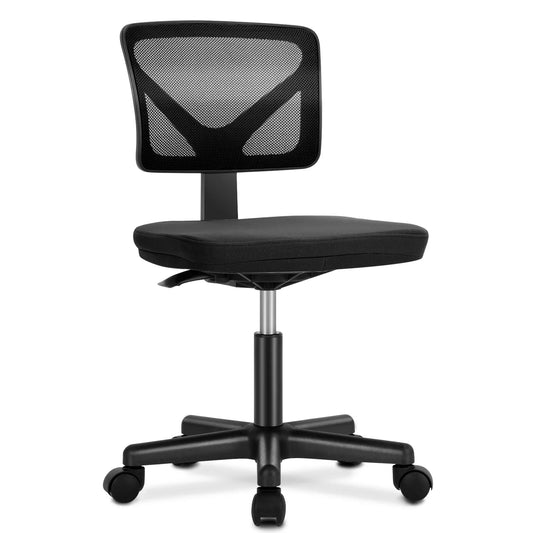 JHK Mesh Back Lumbar Support Armless Swivel Office Chair