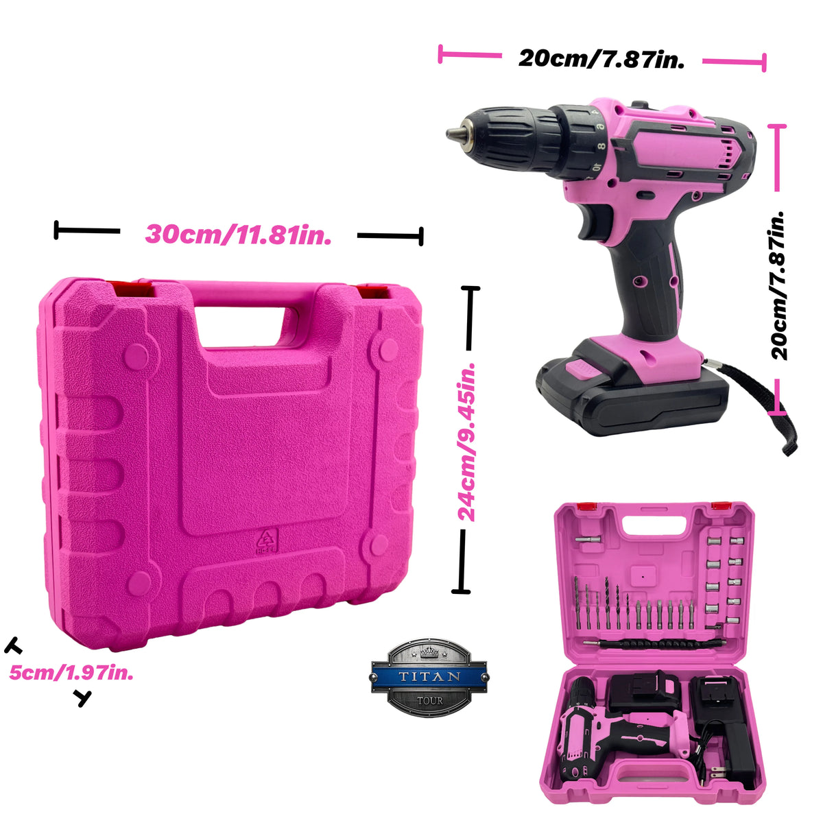Professional 21V Brushless Cordless Drill Kit With Dual Lithium Batteries