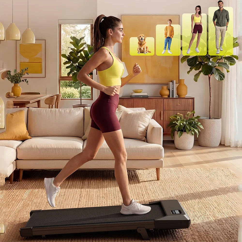 Superun Portable Under Desk Walking Pad Treadmill With LCD Display