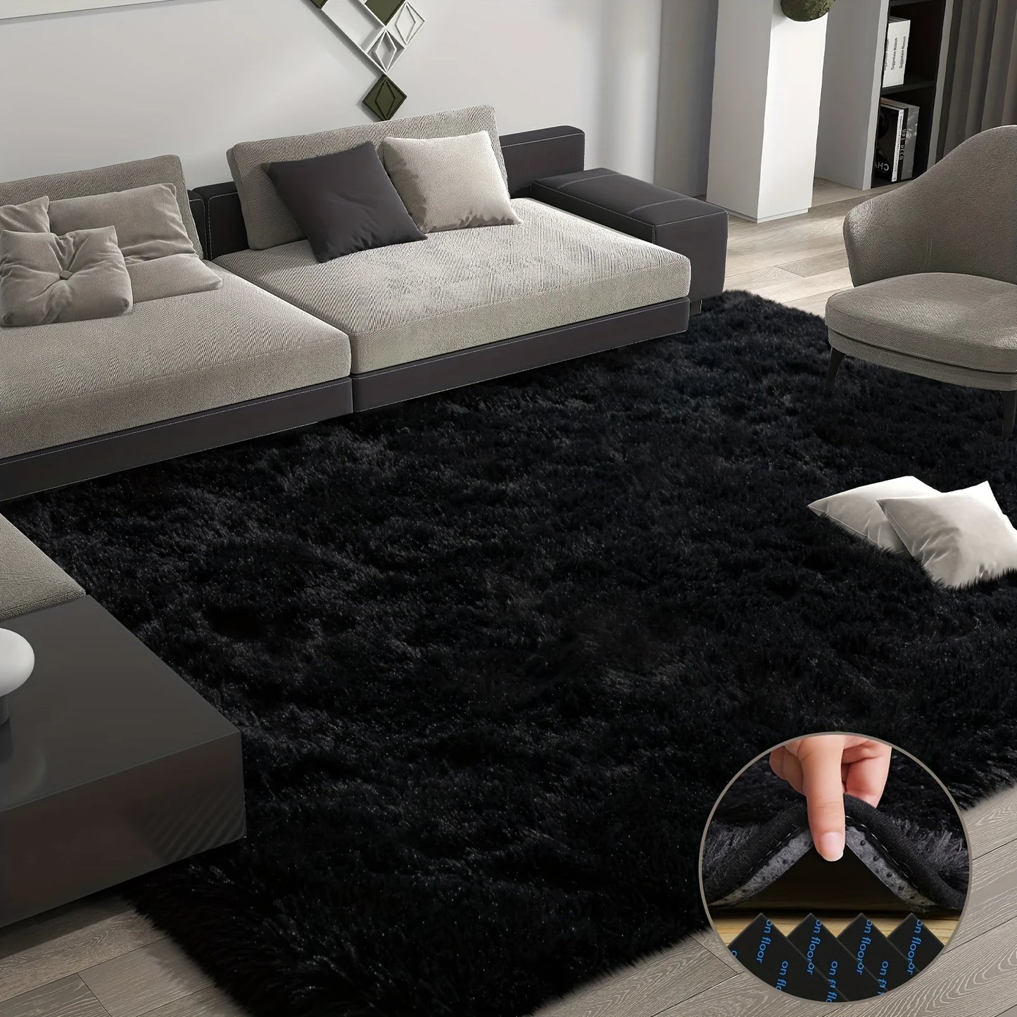 Aubusson Geometric Plush Area Rug Bedroom Living Room