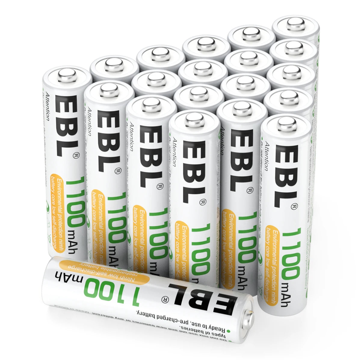 Ebl 1.2V Rechargeable NiMH Batteries 1100mAh High Performance