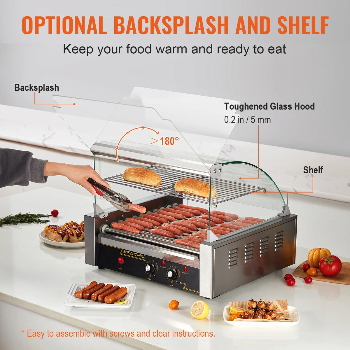 Succebuy Electric Commercial Hot Dog Roller Sausage Grill Machine