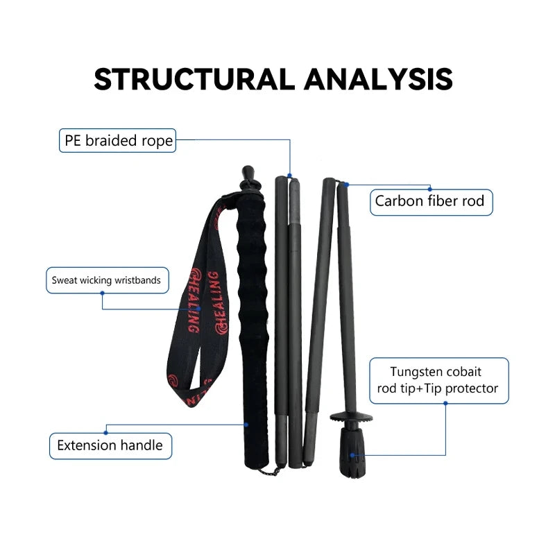 Okhealing Trekking Poles Carbon Fiber Ultralight Two Piece