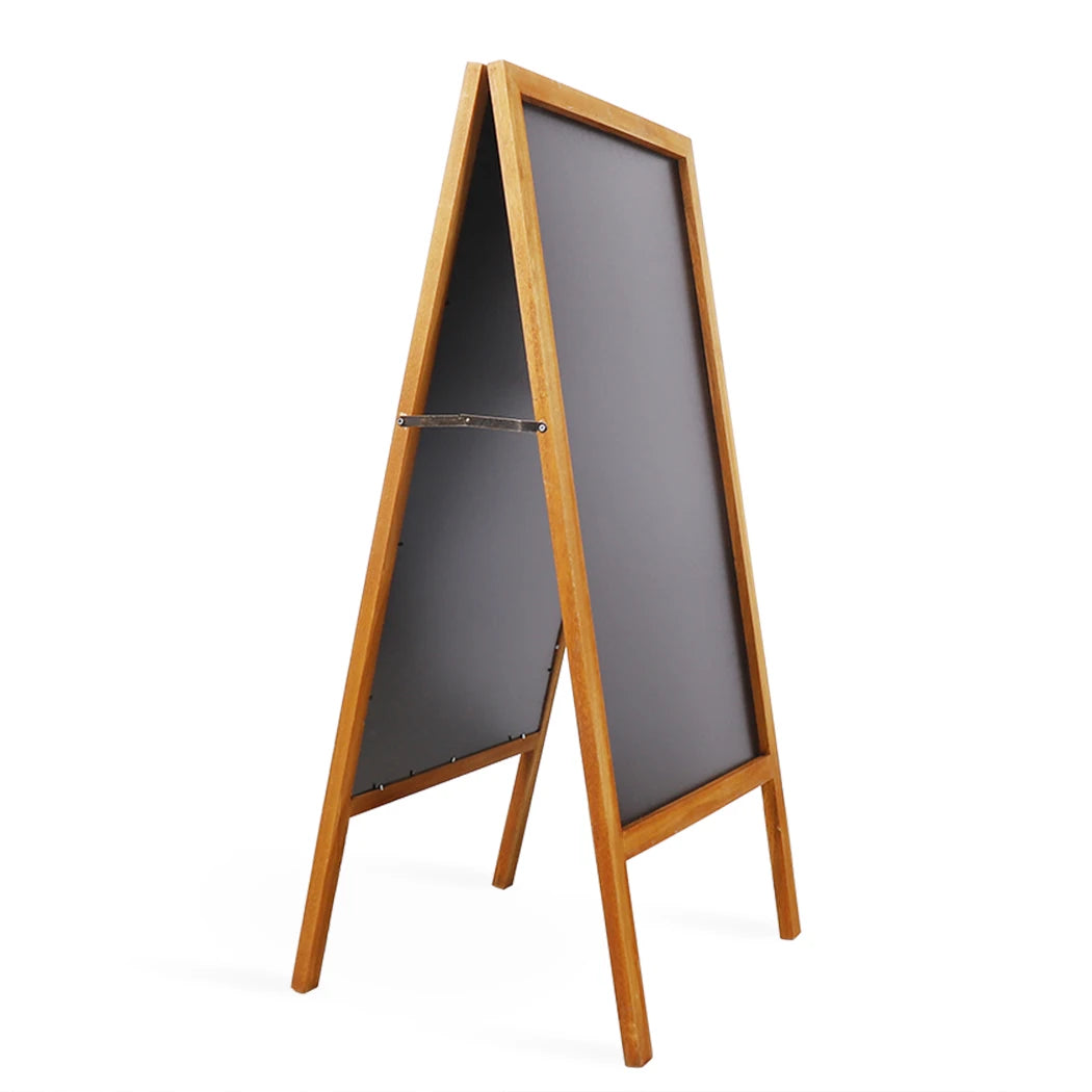 Outdoor Wooden Double Sided Blackboard Chalkboard Display Stand Includes Cloths