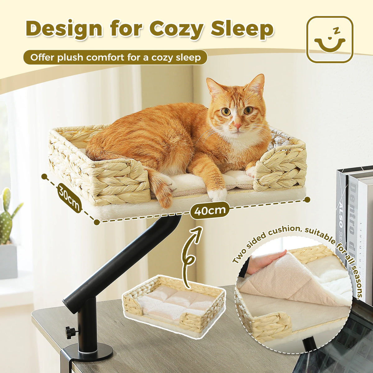 PAWZ Road 360 Degree Rotatable Cat Desk Bed And Hammock