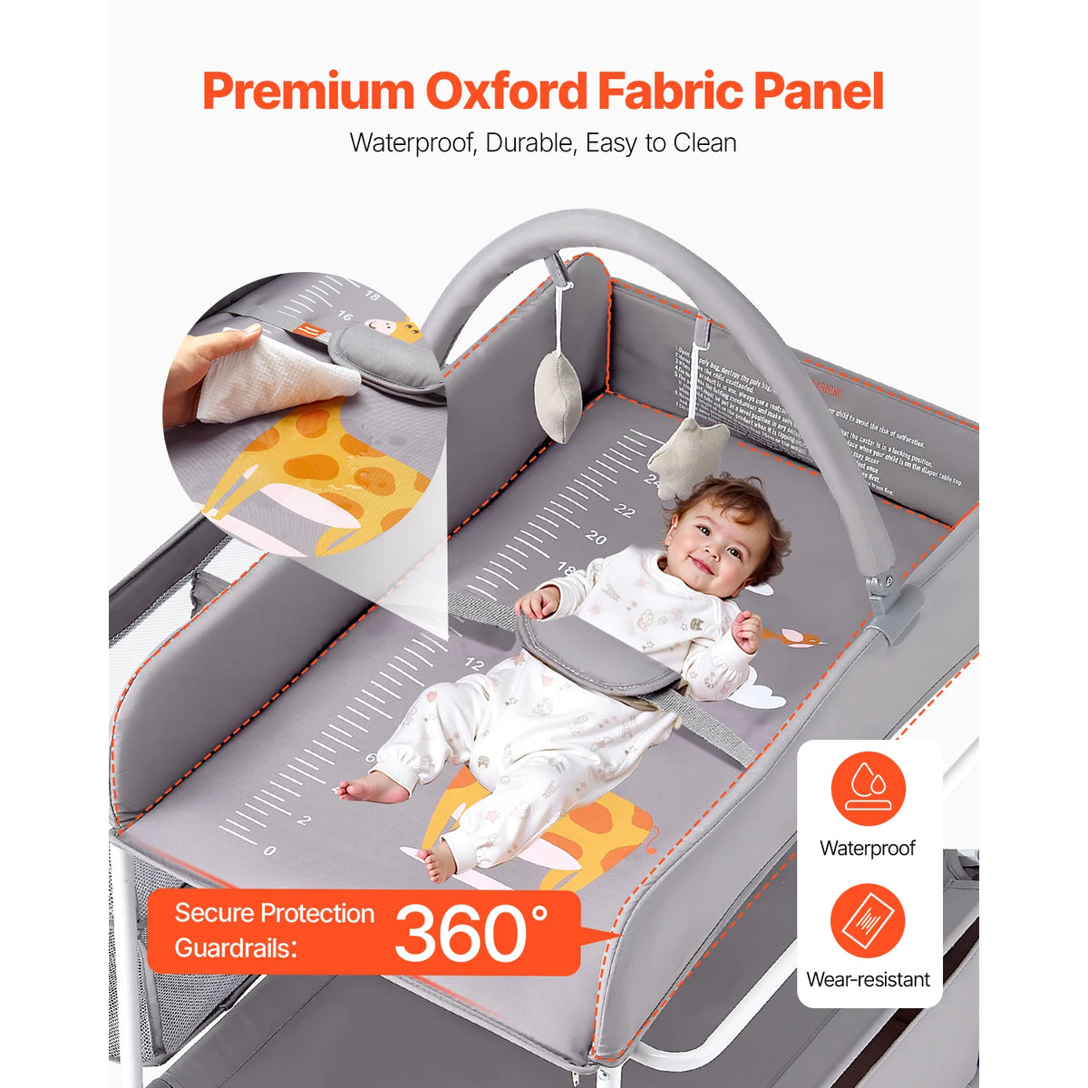 Succebuy Foldable Baby Diaper Changing Station With Adjustable Height