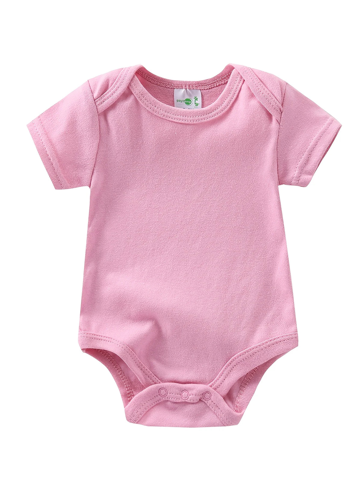 Cotton Floral Print Short Sleeve Jumpsuit For Baby Girls