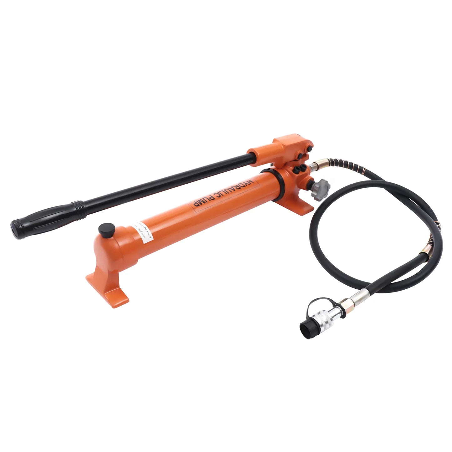 CP-700 Manual Hydraulic Pump 70MPa 10000PSI High Pressure Single Acting with 70.9 Inch Hose ZG3/8 Quick Coupler for Hydraulic Jack Crimping Bending Tools Orange