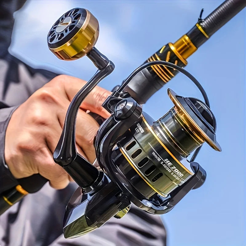 Metal Spool Spinning Reel with Rocker Arm 5.2 Gear Ratio