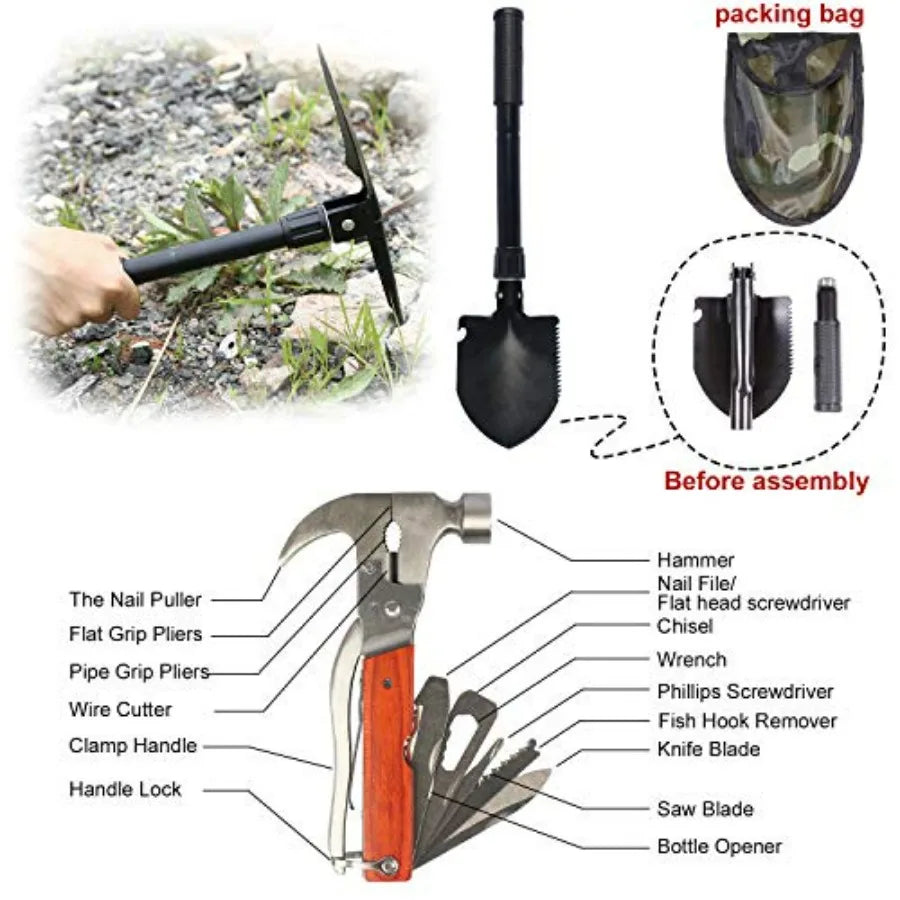 Roadside Emergency Car Kit 95 Pieces Durable Automotive Tools Case