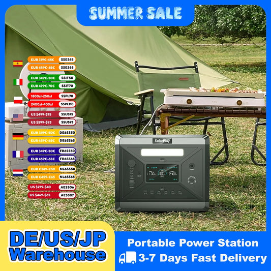 SolarPlay Q2501 Portable Power Station LiFePO4 2160Wh Solar Generator