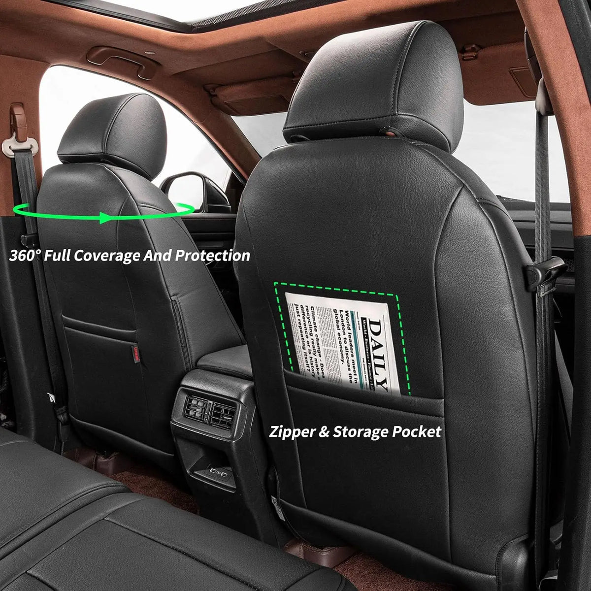 Coverdream Custom Fit Leather Car Seat Covers For Honda Accord