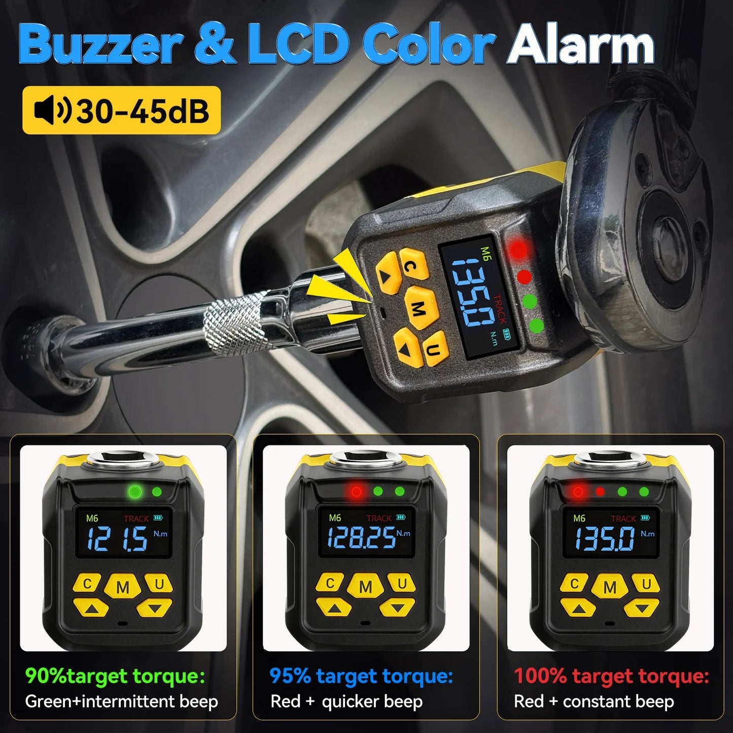 WAXTRON Digital Torque Wrench Adapter Set Multi Drive