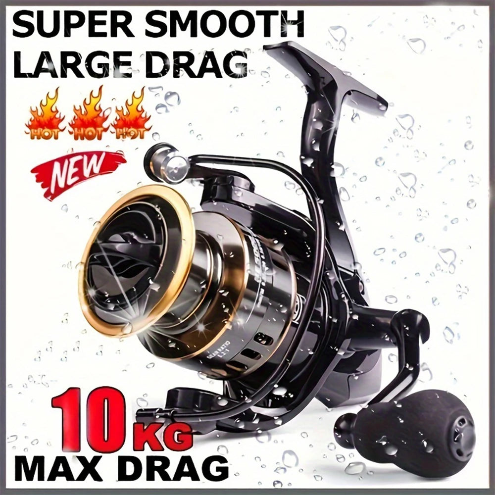 Metal Spool Spinning Reel with Rocker Arm 5.2 Gear Ratio