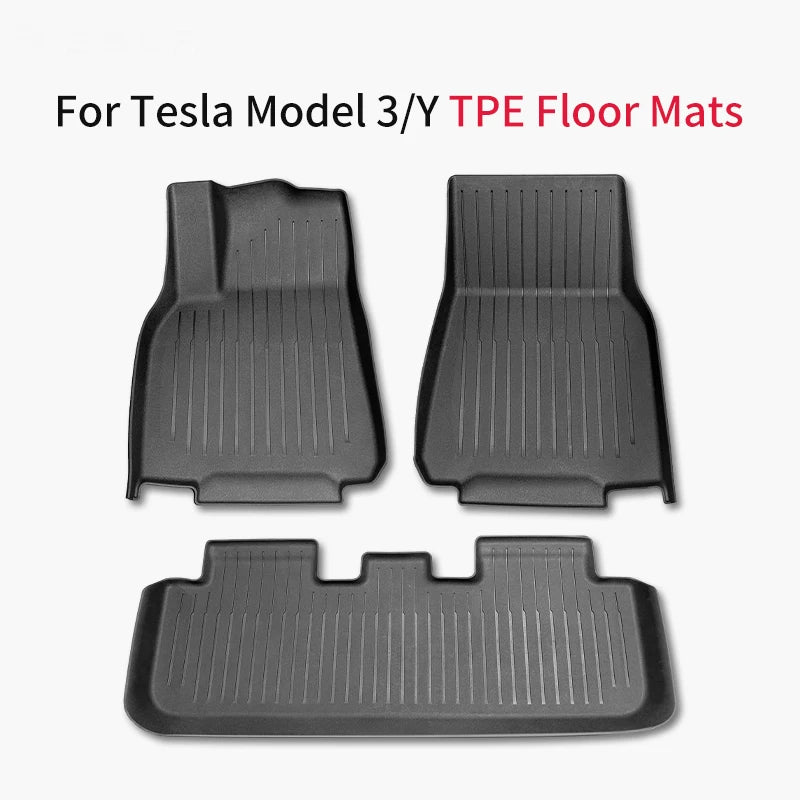 TPE Tesla Model Y Model 3 Waterproof Floor Mat Set