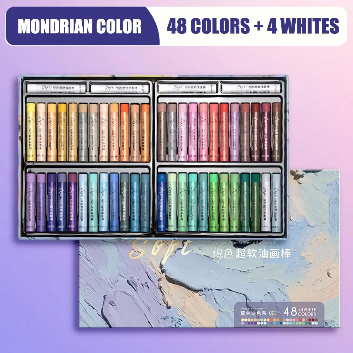 48-Piece Soft Oil Pastel Set For Art And Graffiti Drawing