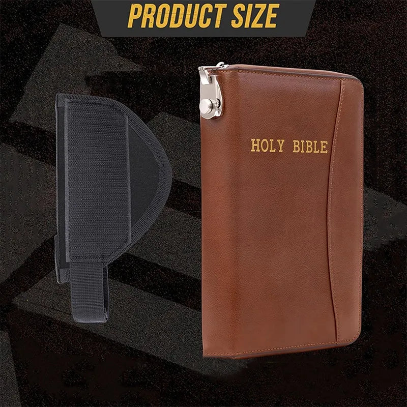 Tactical Leather Gun Holster Notebook Style Pistol Storage Bag