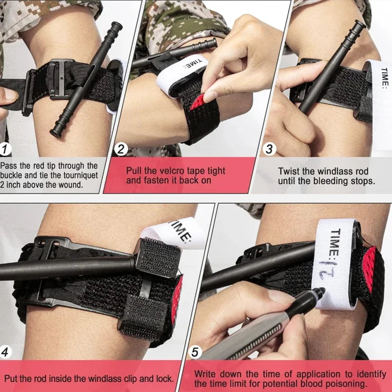 Emergency Belt Tourniquet Set 10pcs For Survival Medical Gear